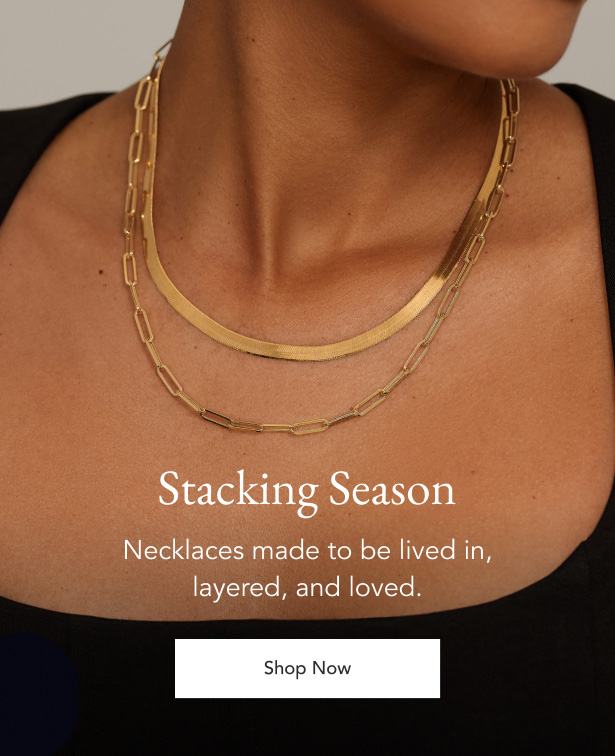 Assortment of layered necklaces