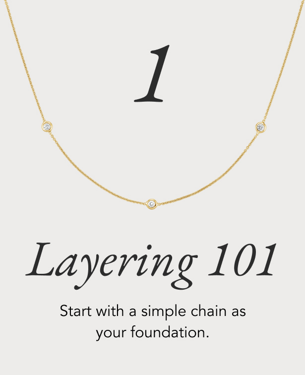 Gold base layer necklace