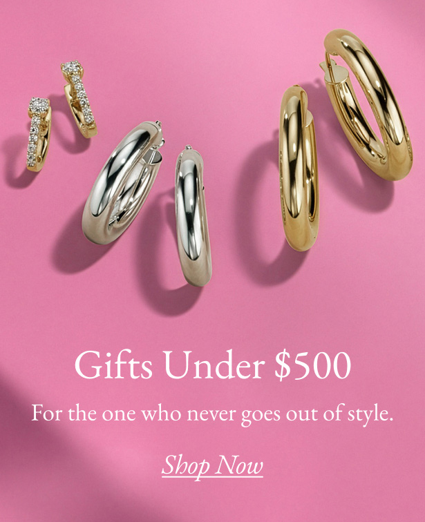 Assortment of hoop earrings under $500.