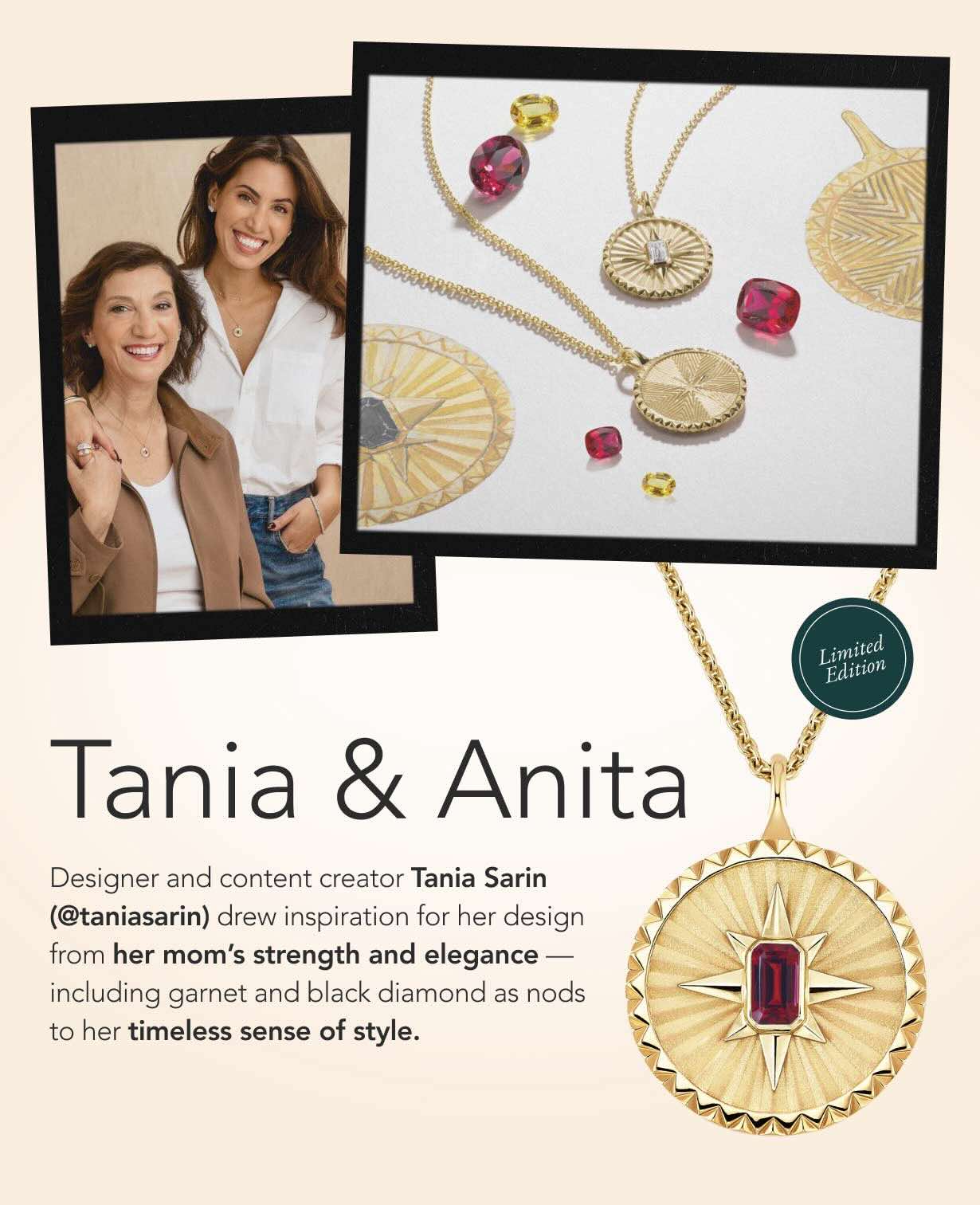 Tania Sarin collaboration with Brilliant Earth for Mother's Day.
