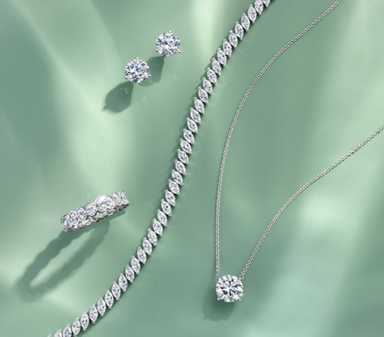 Assortment of diamond fine jewelry