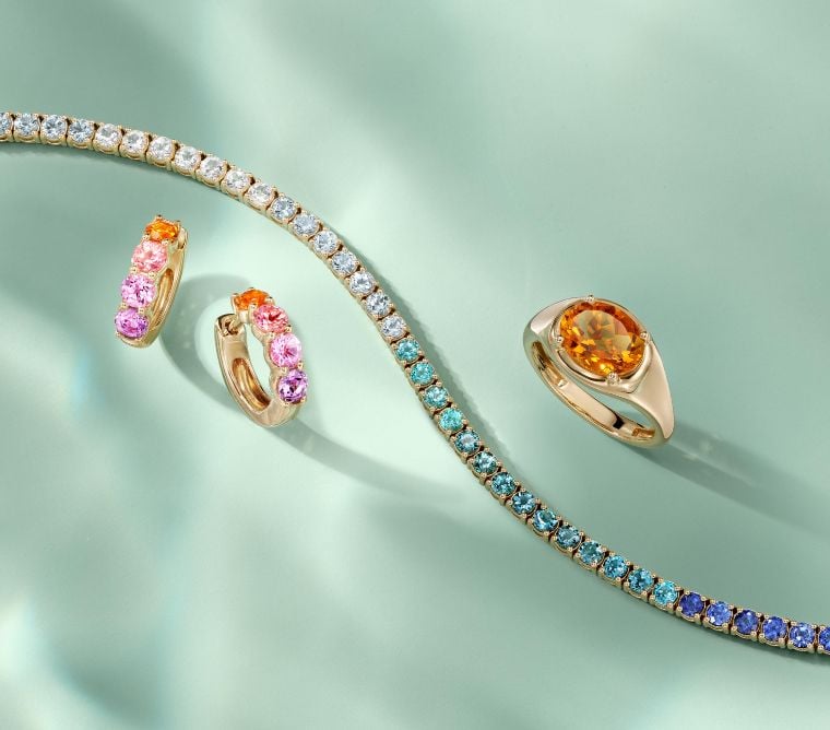 Assortment of gemstone fine jewelry