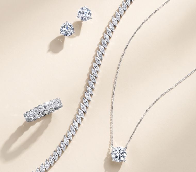 Assortment of diamond fine jewelry