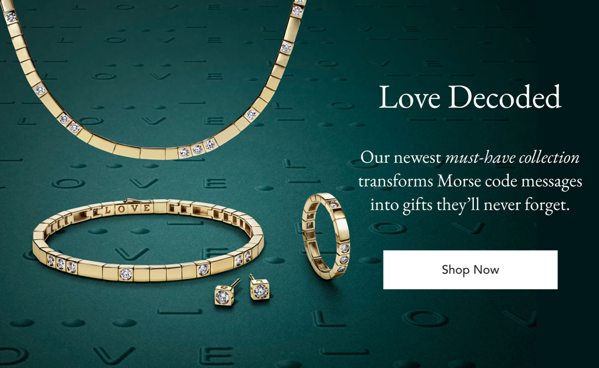 Gold diamond jewelry from the Love Decoded collection.