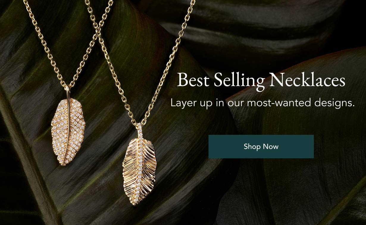 Two best selling gold diamond necklaces.
