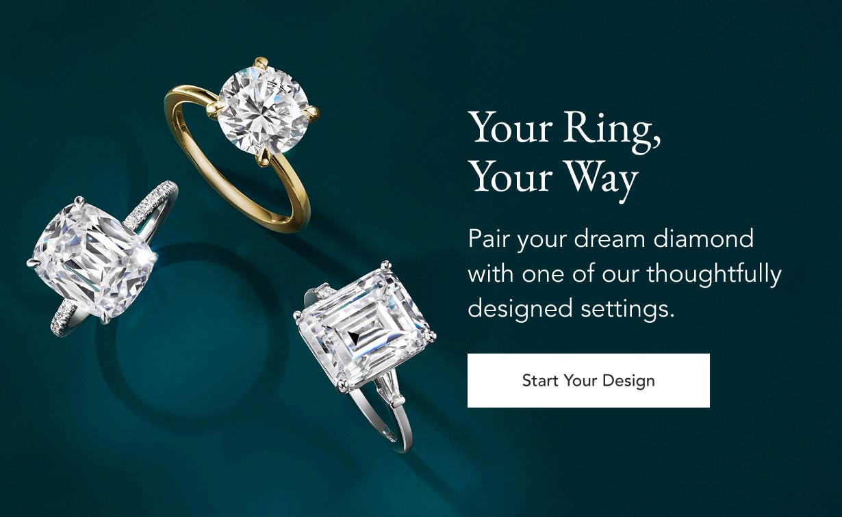Ready to ship diamond engagement rings.