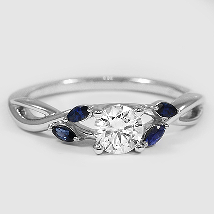 Sapphire Accent Engagement Ring | Willow | Brilliant Earth