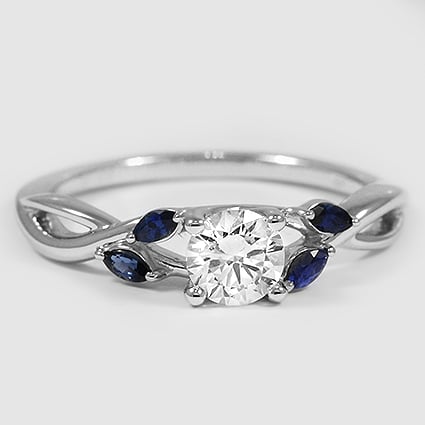 18K White Gold willow 