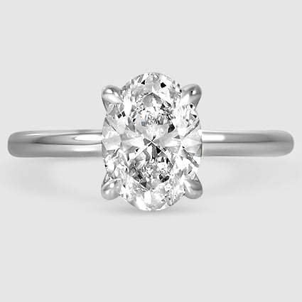 18K White Gold elodie 1.8mm solitaire 