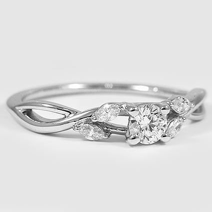 18K White Gold willow 