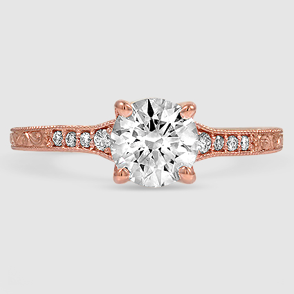 14K Rose Gold hudson engraved 
