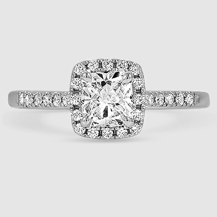 18K White Gold odessa halo 