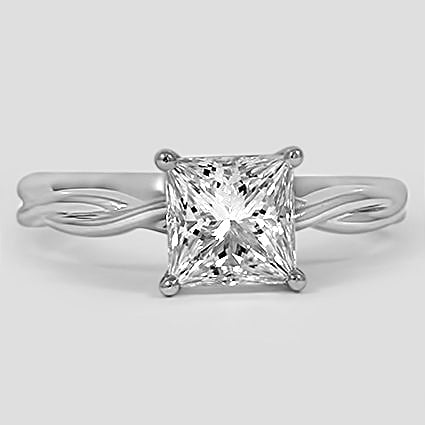 Platinum twisted vine solitaire 