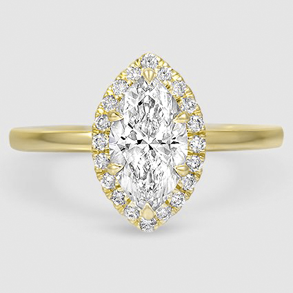 1.39 Carat Marquise Lab Created Diamond 18K Yellow Gold Vienna Lab Diamond Engagement Ring