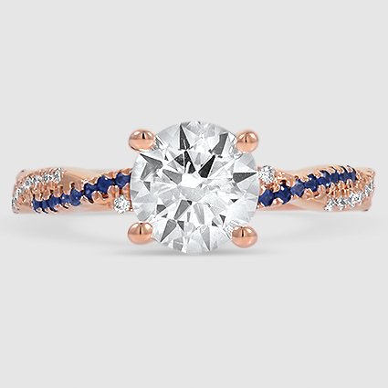 14K Rose Gold petite luxe twisted vine 