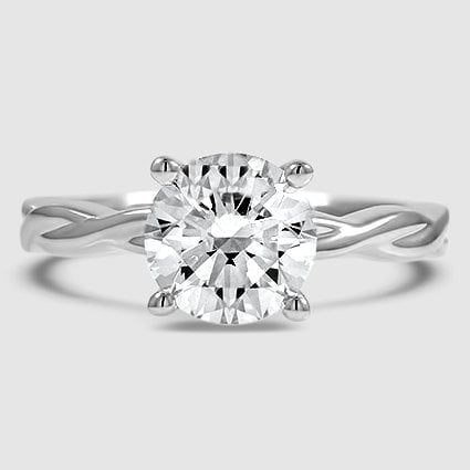 Platinum twisted vine solitaire 