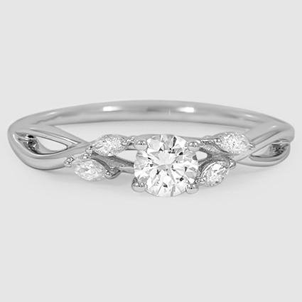 18K White Gold willow 