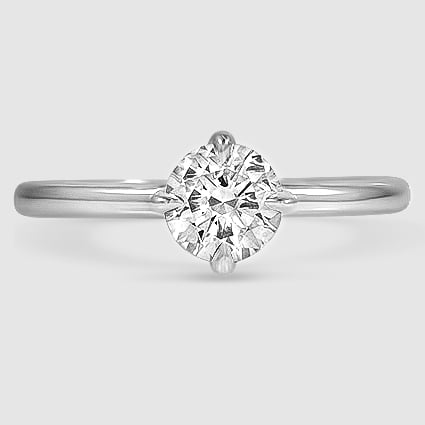 18K White Gold north star solitaire 