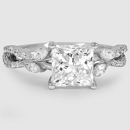 18K White Gold luxe willow 