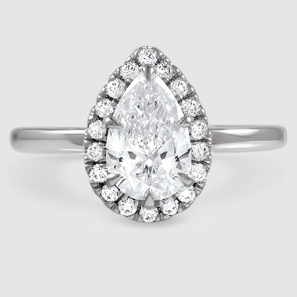 18K White Gold vienna halo 