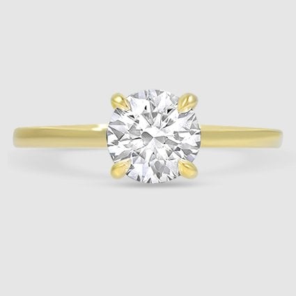 18K Yellow Gold 1.4mm provence solitaire 
