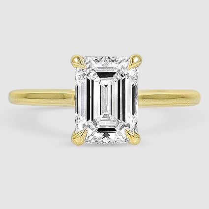 18K Yellow Gold 1.4mm provence solitaire 