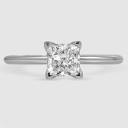 18K White Gold four-prong comfort fit 1.5mm 