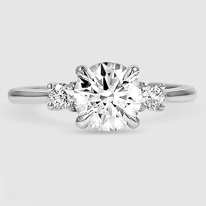 Platinum petite selene three stone 