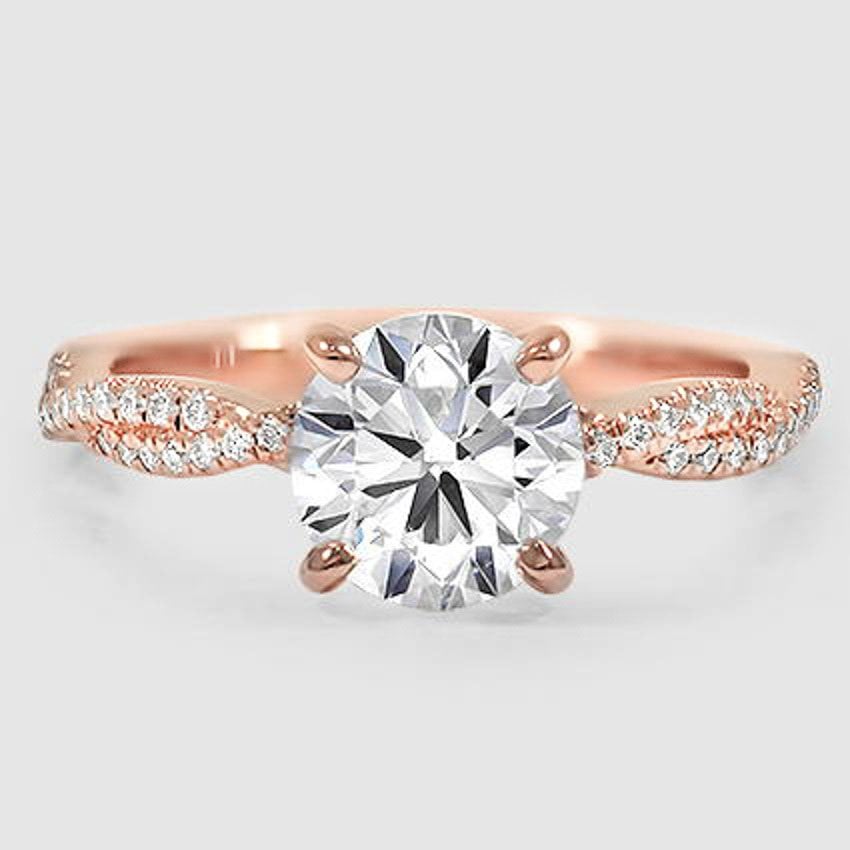 14K Rose Gold petite luxe twisted vine 