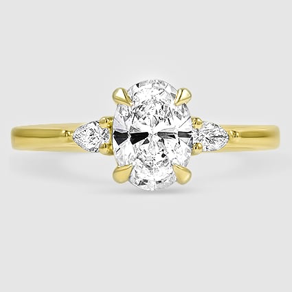 18K Yellow Gold aria three stone 