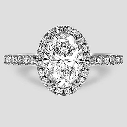 18K White Gold odessa halo 