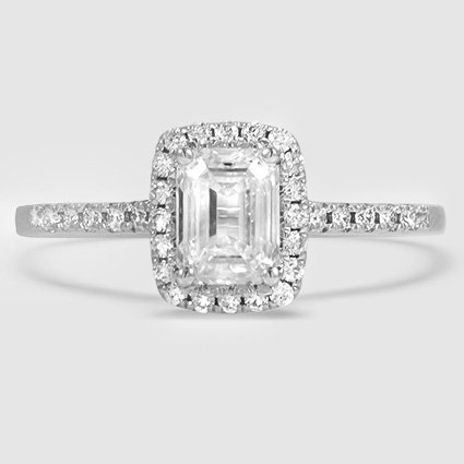 18K White Gold odessa halo 