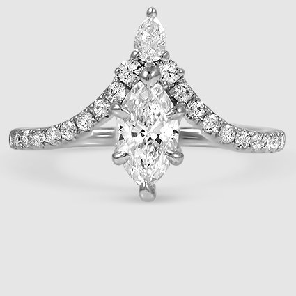 18K White Gold nouveau 