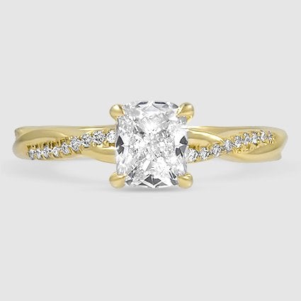 18K Yellow Gold petite twisted vine 