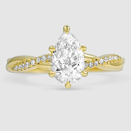 18K Yellow Gold petite twisted vine 