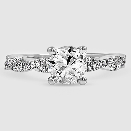 18K White Gold petite luxe twisted vine 