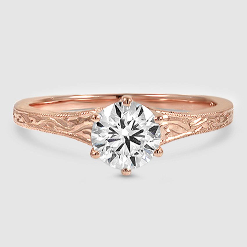 14K Rose Gold hudson engraved 