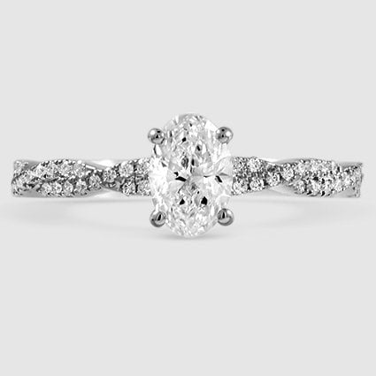 18K White Gold petite luxe twisted vine 