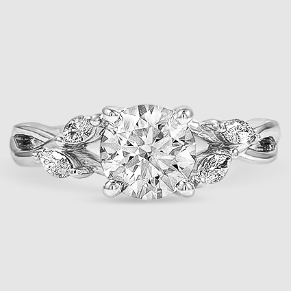 18K White Gold willow 