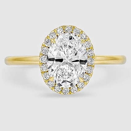 18K Yellow Gold vienna halo 