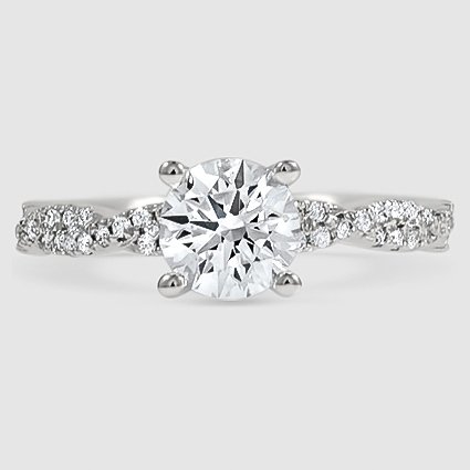 18K White Gold petite luxe twisted vine 