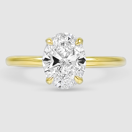 18K Yellow Gold elodie 1.8mm solitaire 
