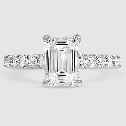 18K White Gold sienna half coverage 