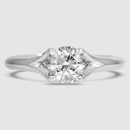 18K White Gold reverie solitaire 