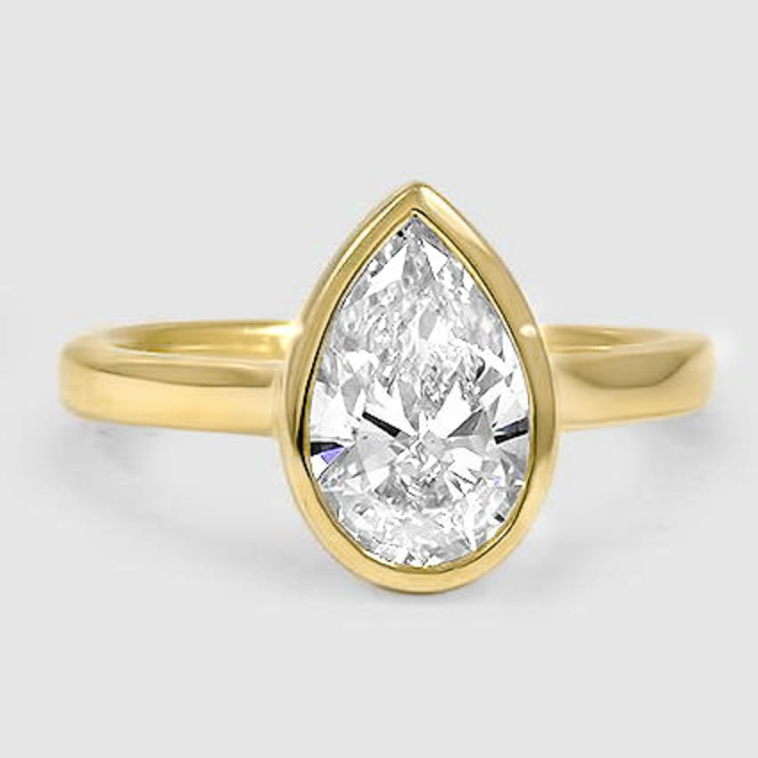 18K Yellow Gold luna 2mm bezel 