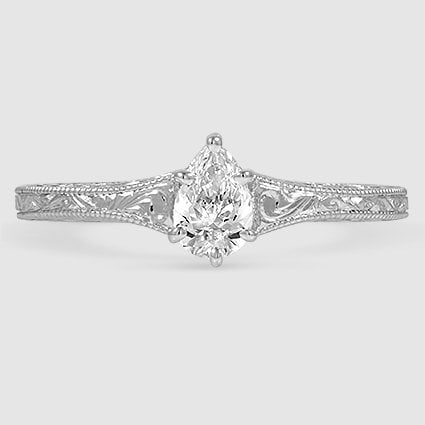 18K White Gold hudson engraved 
