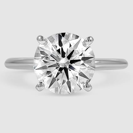 18K White Gold four-prong comfort fit 1.5mm 