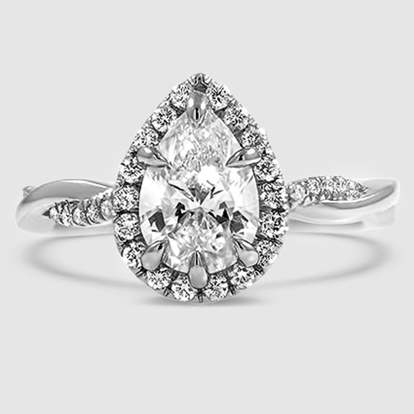 Platinum petite twisted vine halo 