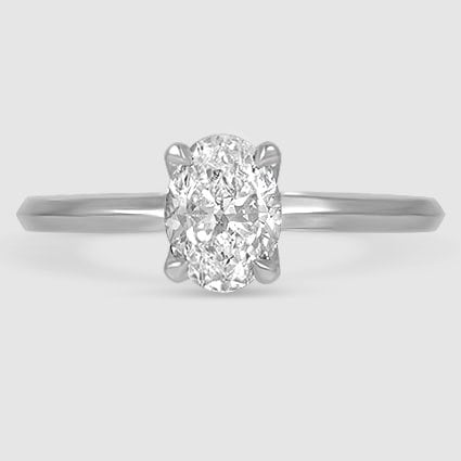 18K White Gold hazel solitaire 
