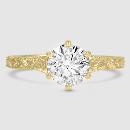 18K Yellow Gold hudson engraved 